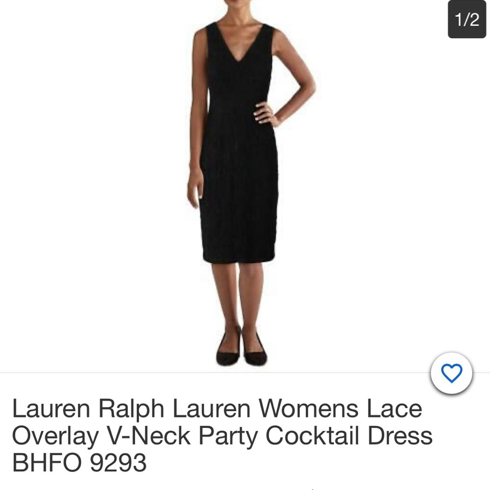 Laren by Ralph Laren Black Cocktail Dress